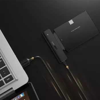 Zewnętrzna obudowa 2,5 cala SATA III USB 3.0 UGREEN 70609 do dysków SSD/HDD SATA 2,5 inch, USB-A na SATA, 5 Gbit/s, czarna