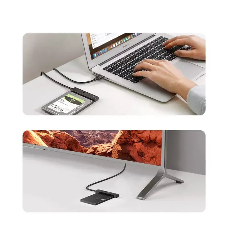 Zewnętrzna obudowa 2,5 cala SATA III USB 3.0 UGREEN 70609 do dysków SSD/HDD SATA 2,5 inch, USB-A na SATA, 5 Gbit/s, czarna