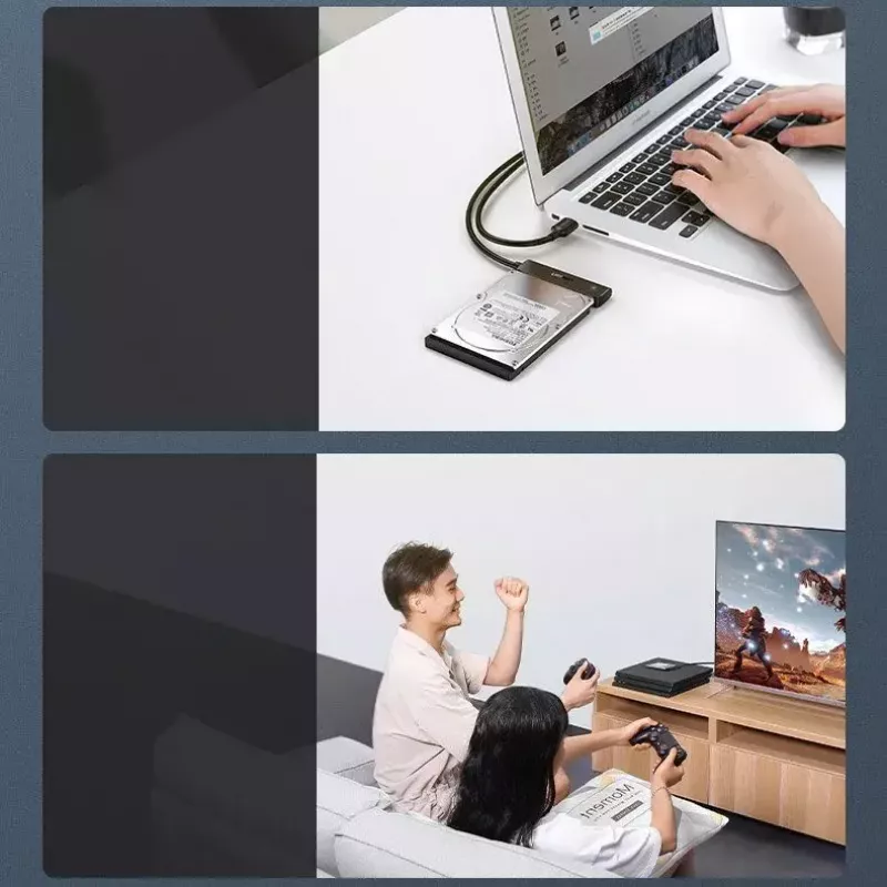 Zewnętrzna obudowa 2,5 cala SATA III USB 3.0 UGREEN 70609 do dysków SSD/HDD SATA 2,5 inch, USB-A na SATA, 5 Gbit/s, czarna