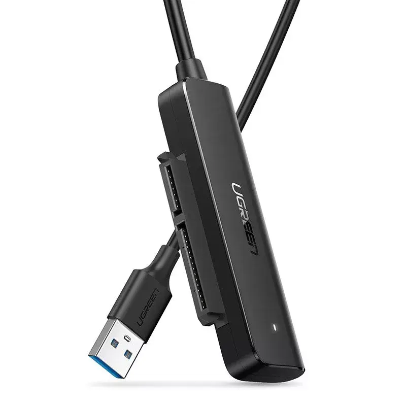 Zewnętrzna obudowa 2,5 cala SATA III USB 3.0 UGREEN 70609 do dysków SSD/HDD SATA 2,5 inch, USB-A na SATA, 5 Gbit/s, czarna