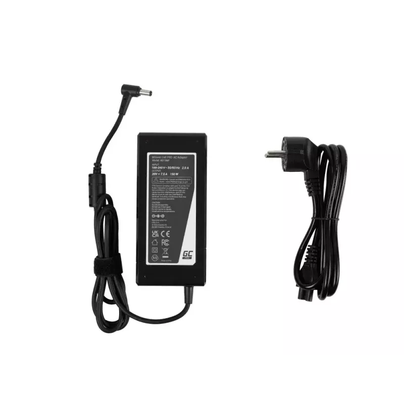 Zasilacz zielony Cell AD136P uniwersalny 150 W 20 V 7,5 A AC-na-DC czarny