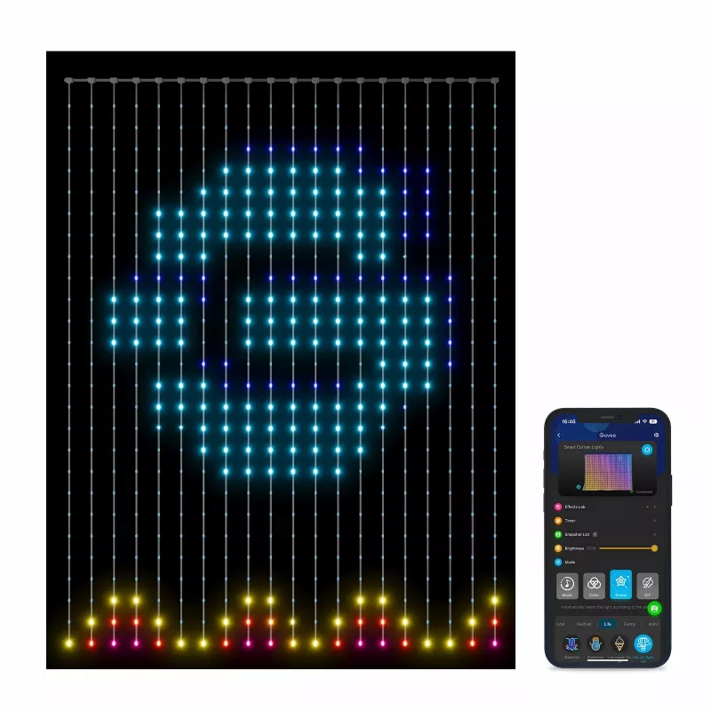 Uniwersalna listwa świetlna Govee H70B1 LED 2000 mm wewnętrzna/zewnętrzna Wielokolorowa 520 żarówek