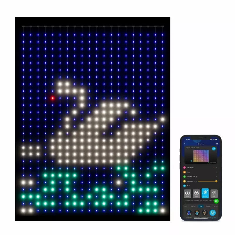 Uniwersalna listwa świetlna Govee H70B1 LED 2000 mm wewnętrzna/zewnętrzna Wielokolorowa 520 żarówek