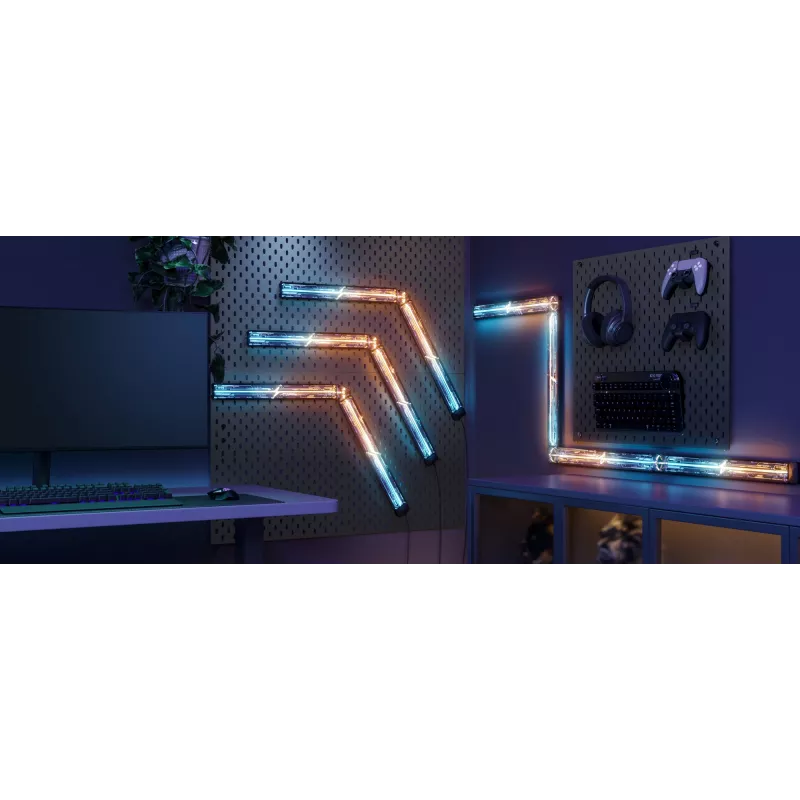Inteligentna lampa ścienna Govee Gaming Wall Lights (4+1) — Wi‑Fi/Bluetooth, wielokolorowa, 4 sztuki, 370×45×30 mm