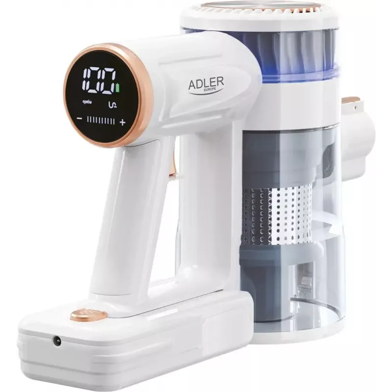 Odkurzacz pionowy bezprzewodowy Adler AD 7079, silnik bezszczotkowy, 9000 Pa, 2200 mAh, 0,4 l bezworkowy