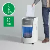 Niszczarka Leitz IQ OptiMax Small Office 350 Micro Cut, poziom bezpieczeństwa P5, 22L - biała