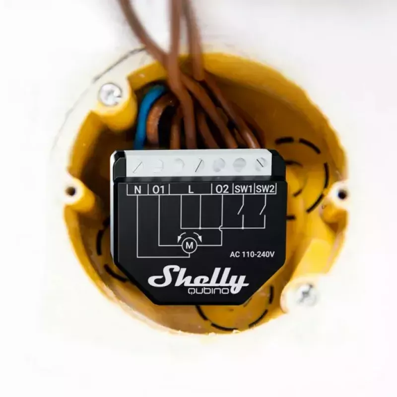Inteligentny przekaźnik Shelly Wave Shutter Czarny 10 A 110–230 V, maks. zasięg 40 m, 25 dBmW