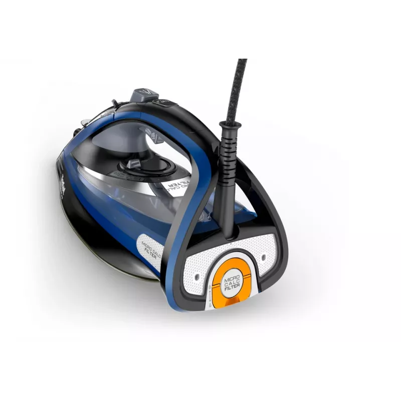 Żelazko Tefal FV9848E0, 3200 W, sucha i parowa, czarne, niebieskie, metaliczne