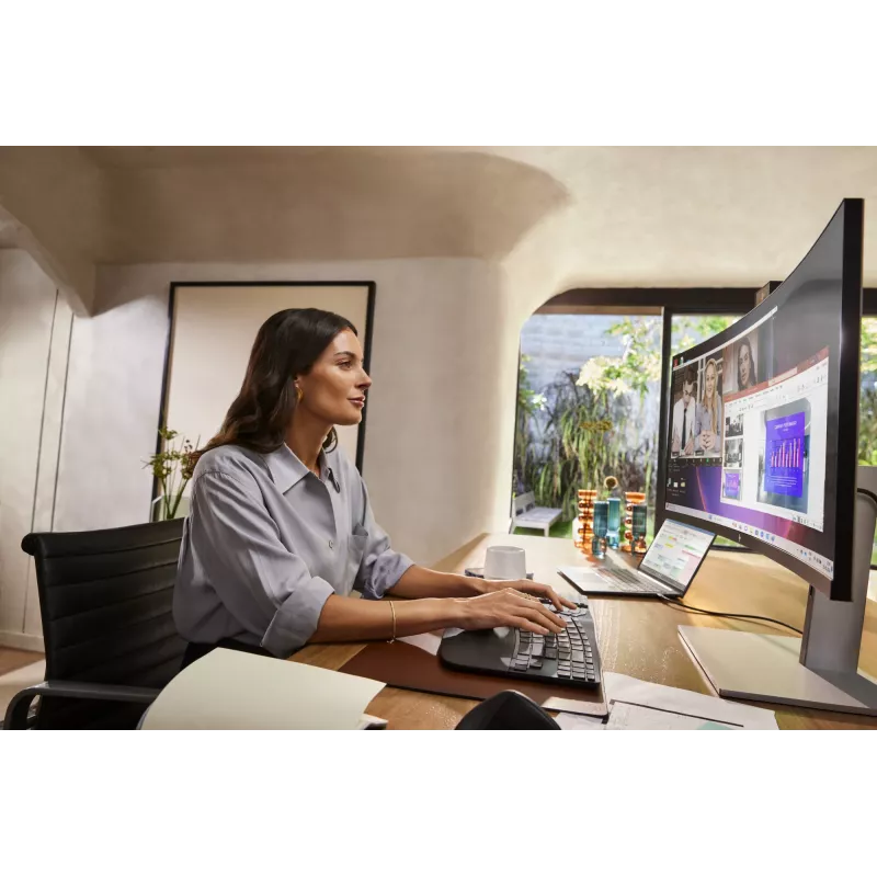 HP 925 Ergonomiczna Mysz Pionowa, dla praworęcznych, konstrukcja pionowa, RF Wireless + Bluetooth, 4000 DPI, czarna
