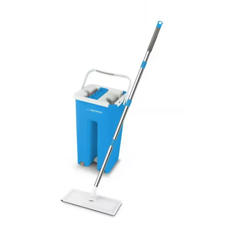 Zestaw mopa na mokro ESPERANZA EHS004 z wiadrem, wymienna końcówka z mikrofibry, obrotowa, wysokość 1250 mm, 1,1 kg