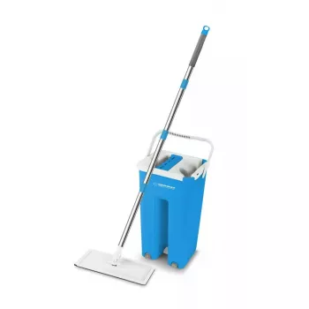Zestaw mopa na mokro ESPERANZA EHS004 z wiadrem, wymienna końcówka z mikrofibry, obrotowa, wysokość 1250 mm, 1,1 kg