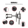 Uchwyt ścienny do telewizora MONTIS DENALI MT162 dla ekranów 37 cali–105 cali, stal, udźwig 75 kg, VESA 200x100–800x600, regulacja nachylenia/obrotu/rotacji, 7,3–60,9 cm