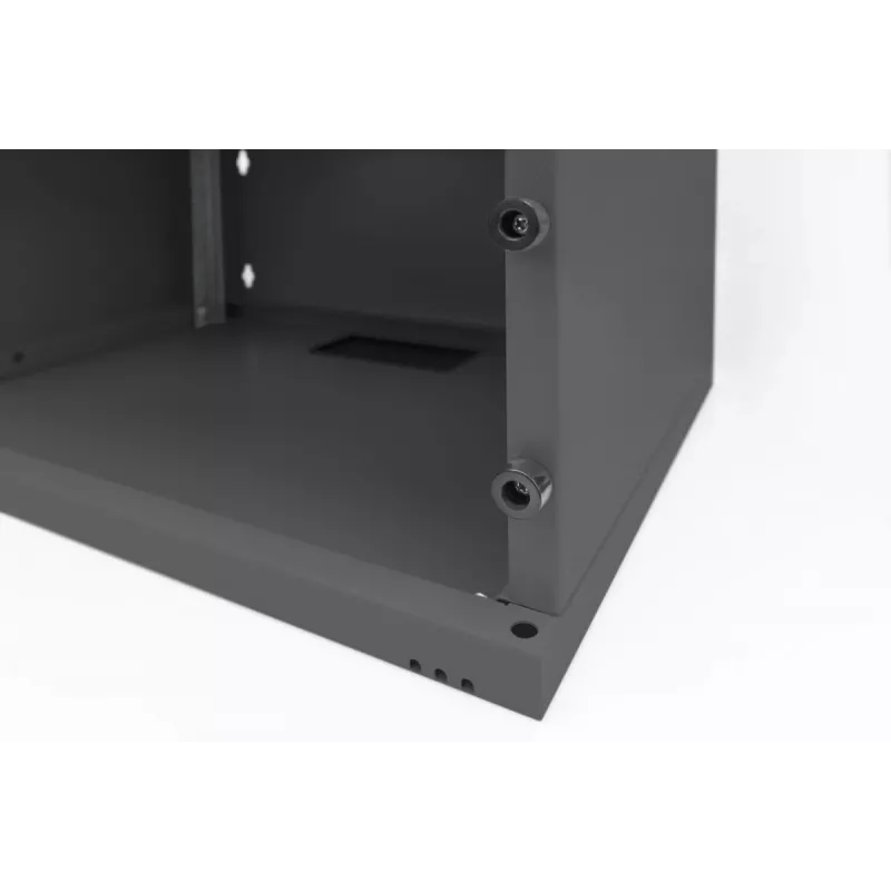 DIGITUS 4U szafka ścienna SOHO niezmontowana 241x540x400mm pełne szklane drzwi przednie czarna