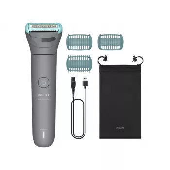 Golarka do ciała Philips BG3485/15, system Triple Protect, bezprzewodowa, sucho i mokro, 80 min pracy, 2–5 mm, szara