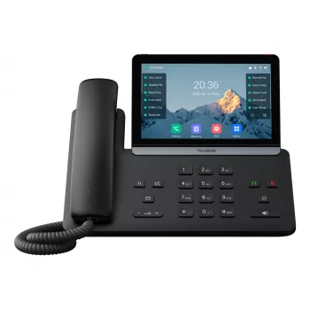 Telefon IP Yealink SIP-T87W — 7-calowy wyświetlacz LCD 800×480, słuchawka przewodowa i bezprzewodowa, książka telefoniczna na 1000 wpisów, kodeki G.711/G.723/G.726/G.729