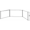 Beach Windscreen Easy Camp 120330 szary poliester 5000 mm x 1400 mm