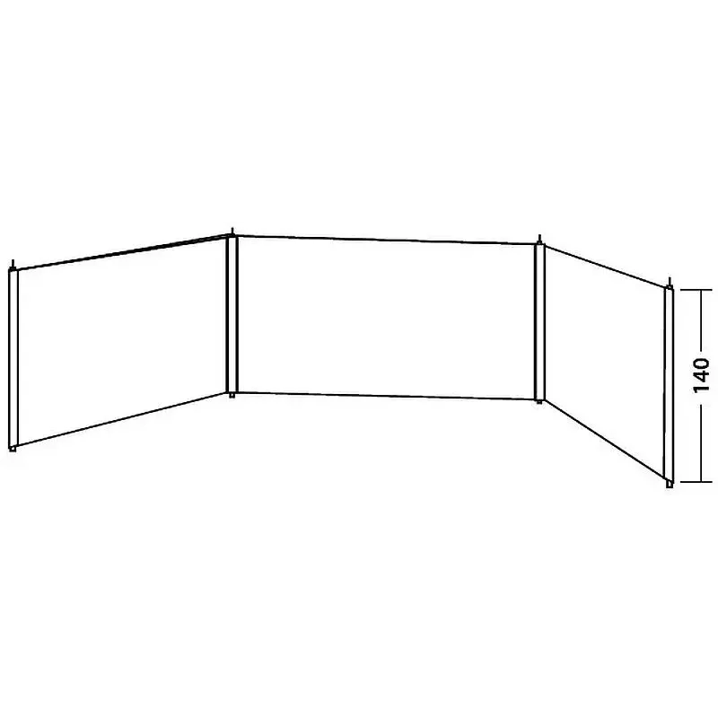 Beach Windscreen Easy Camp 120330 szary poliester 5000 mm x 1400 mm