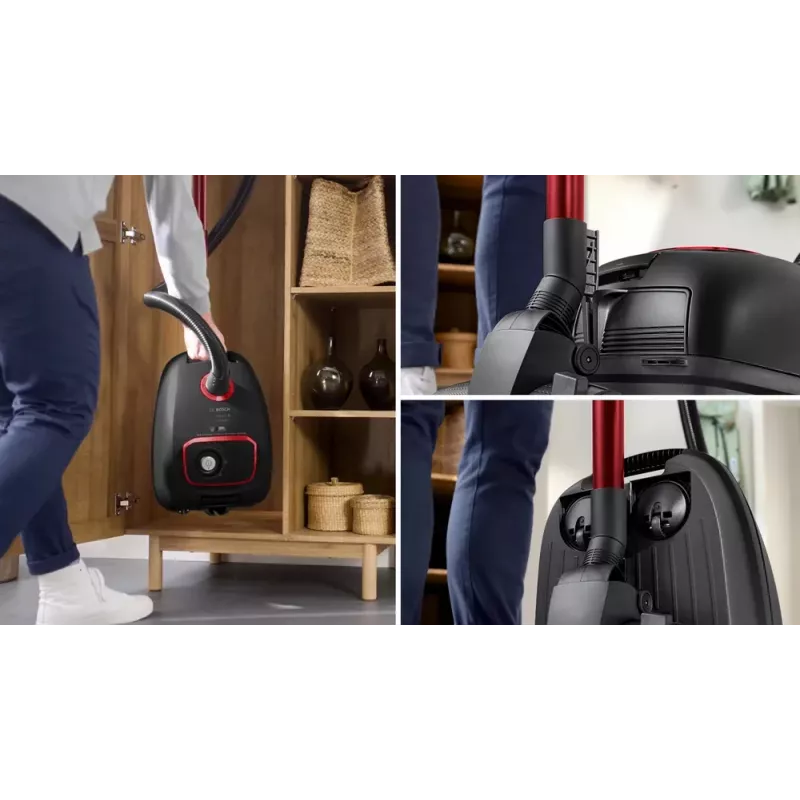 Odkurzacz cylindryczny Bosch Serie 4 BGB41POW1 — 850 W, worek na kurz 4 L, HEPA13, teleskopowa rura metalowa