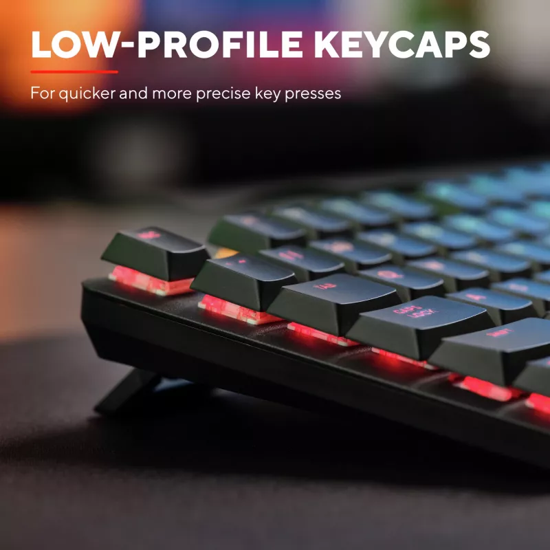Klawiatura Trust GXT 868 Torix dla graczy USB + RF Wireless + Bluetooth QWERTY US English czarna