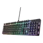 Przewodowa mechaniczna klawiatura gamingowa TRUST GXT 871 Zora — pełnowymiarowa QWERTY US, RGB, N-key rollover, 104 klawisze, aluminium, USB-A, 1,8 m