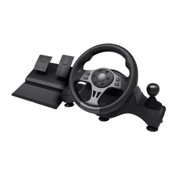 Trust GXT 289 Movi Czarny USB Steering wheel + Pedals Nintendo Switch, PlayStation 4, Xbox One S, Xbox One X, Xbox Series S, Xbox Series X