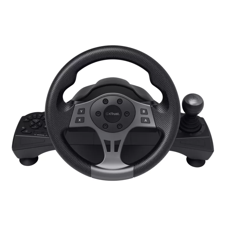 Trust GXT 289 Movi Czarny USB Steering wheel + Pedals Nintendo Switch, PlayStation 4, Xbox One S, Xbox One X, Xbox Series S, Xbox Series X
