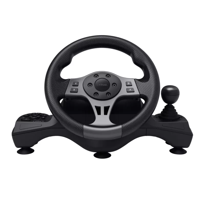 Trust GXT 289 Movi Czarny USB Steering wheel + Pedals Nintendo Switch, PlayStation 4, Xbox One S, Xbox One X, Xbox Series S, Xbox Series X