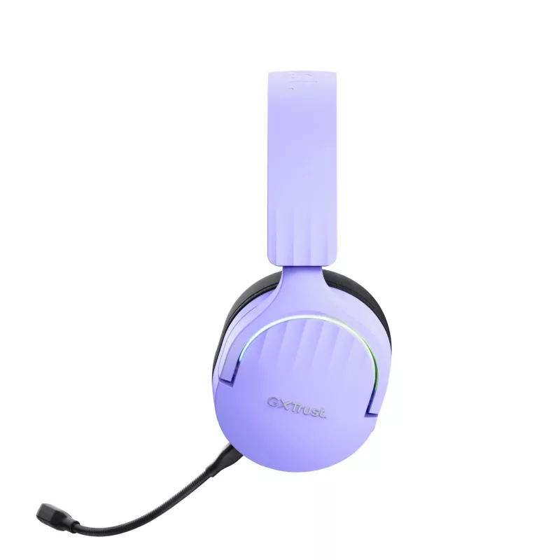 Słuchawki Trust GXT 491P FAYZO Przewodowe i Bezprzewodowe Nauszne Gaming USB Type-A Bluetooth Czarny, Fioletowy