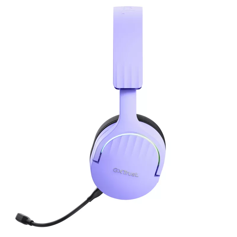 Słuchawki Trust GXT 491P FAYZO Przewodowe i Bezprzewodowe Nauszne Gaming USB Type-A Bluetooth Czarny, Fioletowy