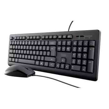 Trust Primo klawiatura Mysz w zestawie Uniwersalna USB QWERTY US English Czarny