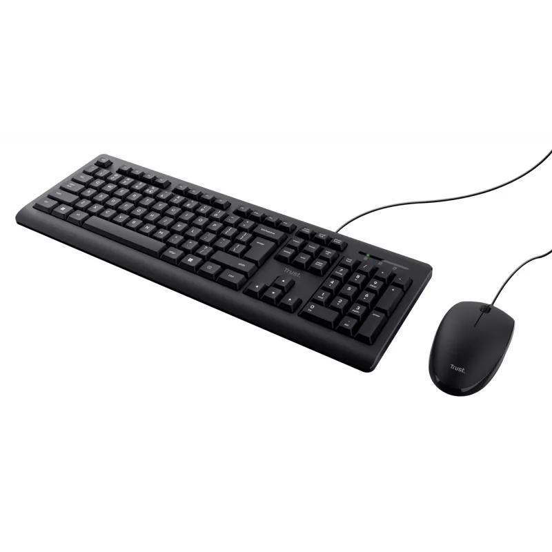 Trust Primo klawiatura Mysz w zestawie Uniwersalna USB QWERTY US English Czarny