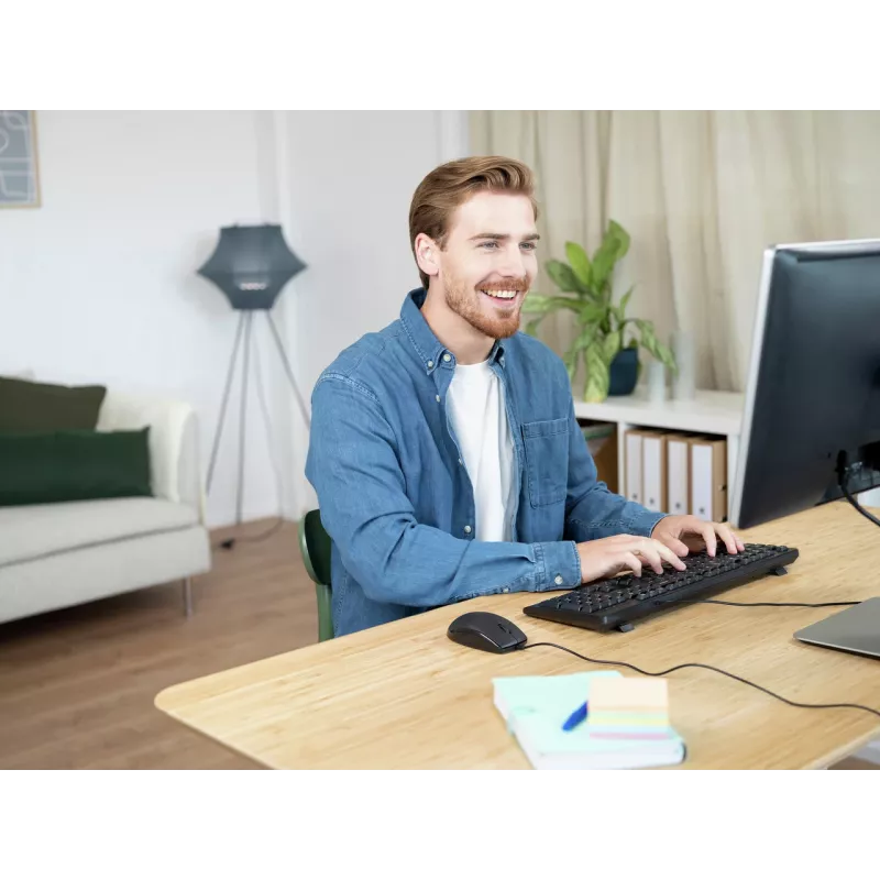 Trust Primo klawiatura Mysz w zestawie Uniwersalna USB QWERTY US English Czarny