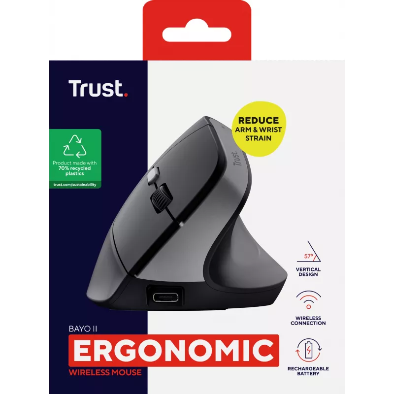 Mysz Trust Bayo II Medical praworęczna RF Wireless Optyczna 2400 DPI