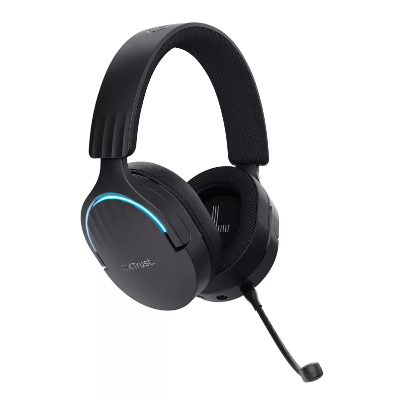 Trust GXT 491 Fayzo Zestaw słuchawkowy Przewodowy i bezprzewodowy Nagłowny Gaming USB Type-C Bluetooth Czarny