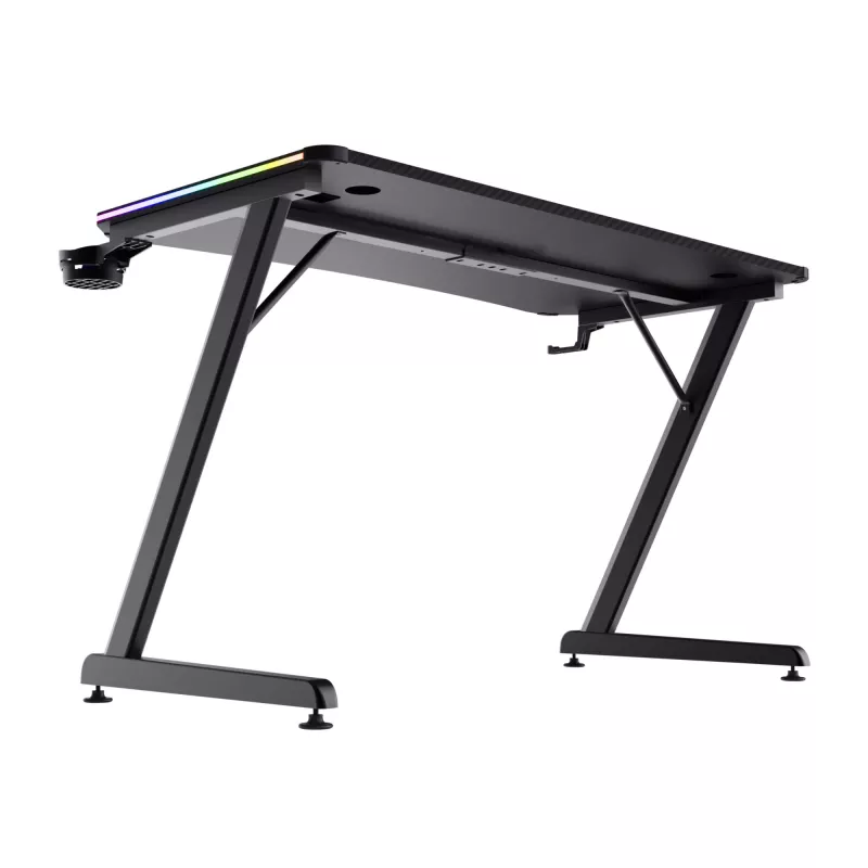 Stół prostokątny TRUST GXT 709 LUMINUS Czarny 1200x600x740 mm