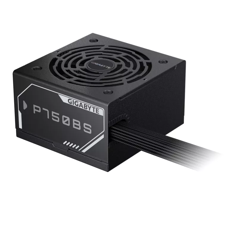 Zasilacz GIGABYTE P750BS – PCI-E 6+2 pin x 4, 80 PLUS Bronze, wentylator 120 mm, kompatybilny z ATX, wtyczka EU