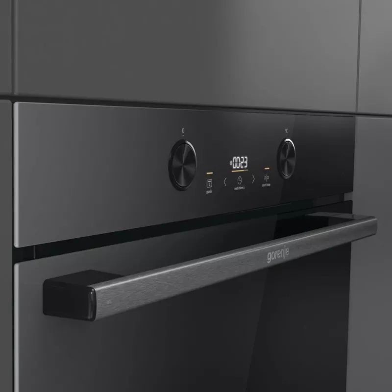 Piekarnik elektryczny do zabudowy Gorenje G400 BPS6737E04DBG, 77 L, 3500 W, sterowanie dotykowe, pirolityczny, czarny