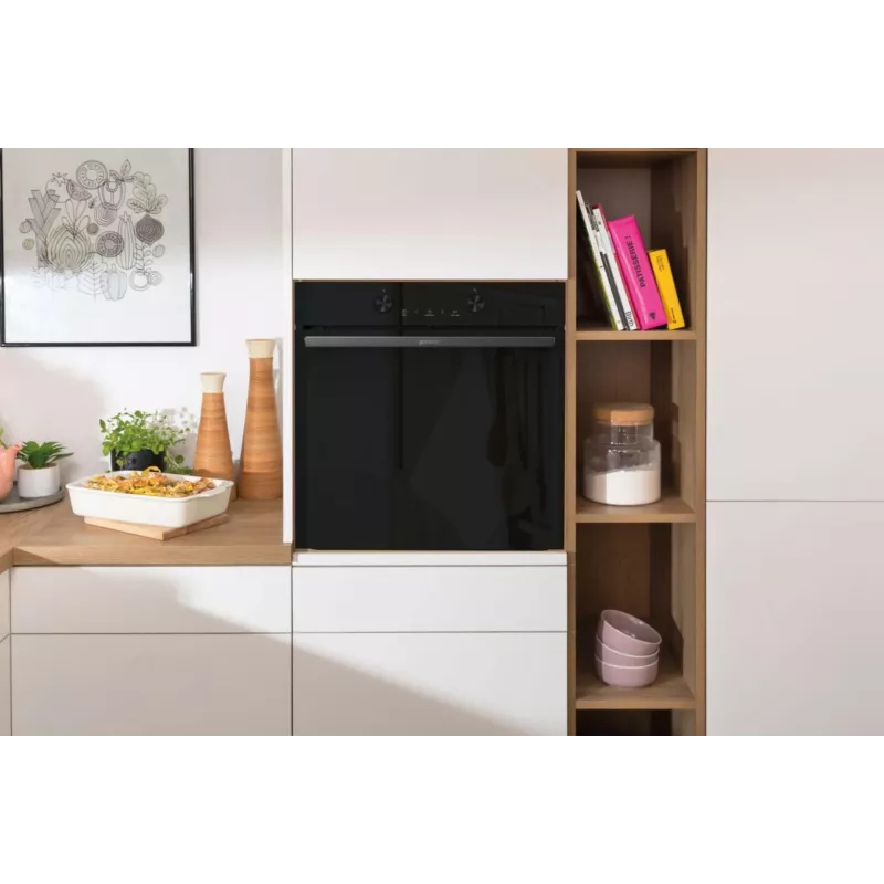 Piekarnik elektryczny do zabudowy Gorenje G400 BPS6737E04DBG, 77 L, 3500 W, sterowanie dotykowe, pirolityczny, czarny