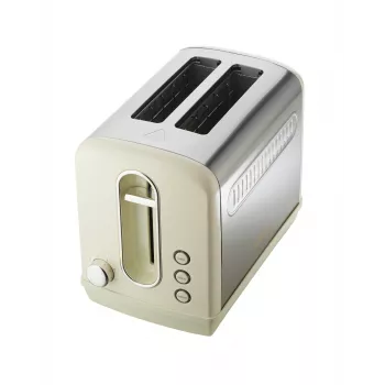 Toster Gorenje T1100CLI 2-kromkowy 1100 W Szampański, 6 stopni przyrumieniania, funkcja rozmrażania i podgrzewania