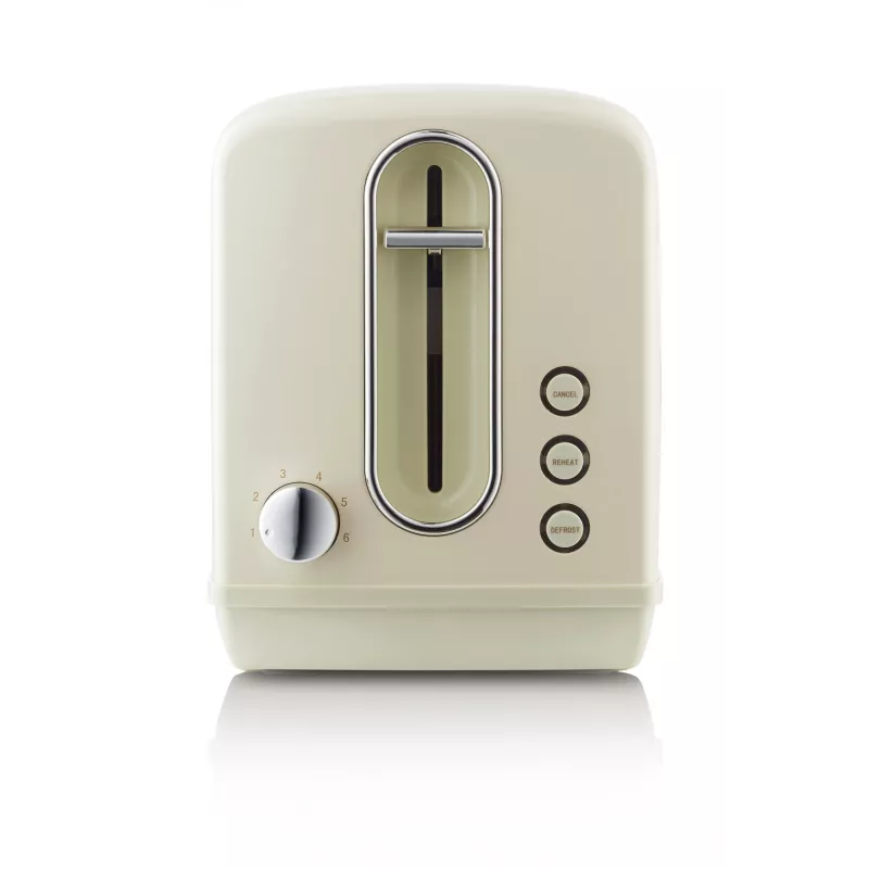 Toster Gorenje T1100CLI 2-kromkowy 1100 W Szampański, 6 stopni przyrumieniania, funkcja rozmrażania i podgrzewania