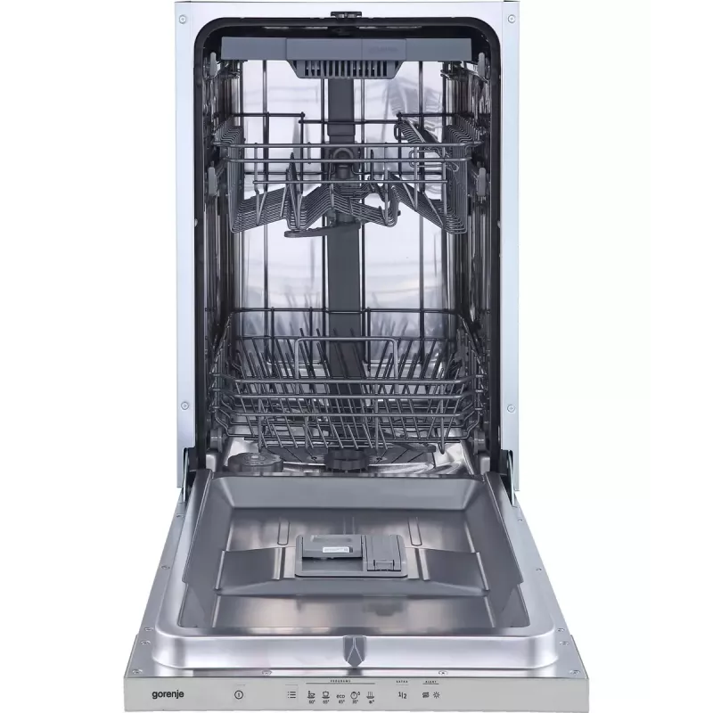 Zmywarka do zabudowy Gorenje GV520E10S, cienki 45 cm, 11 kompletów, 47 dB, komora ze stali nierdzewnej, AquaStop