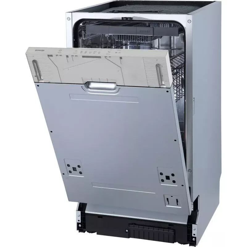 Zmywarka do zabudowy Gorenje GV520E10S, cienki 45 cm, 11 kompletów, 47 dB, komora ze stali nierdzewnej, AquaStop
