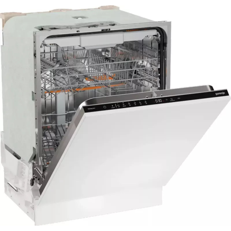 Zabudowana zmywarka Gorenje GV16D5 — 16 kompletów, 44 dB, stal nierdzewna, 7 ustawień temperatury