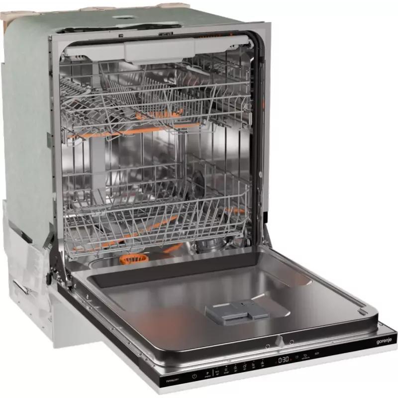 Zabudowana zmywarka Gorenje GV16D5 — 16 kompletów, 44 dB, stal nierdzewna, 7 ustawień temperatury