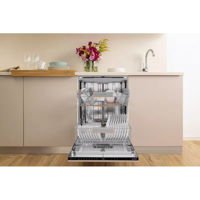 Zmywarka podblatowa Gorenje GV663B65XXL — stal nierdzewna, 60 cm, 14 kompletów, 6 programów, 38 dB