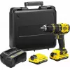 Stanley FATMAX SFMCD721D2K wiertarka akumulatorowa 18 V, 2 akumulatory 2,0 Ah, z walizką