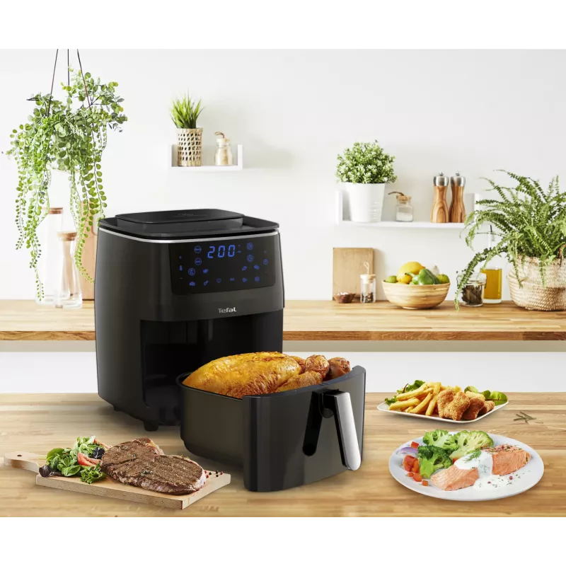 Tefal Easy Fry Grill & Steam FW2018 Wolnostojący frytownica beztłuszczowa 1700 W Czarny
