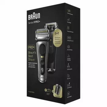Golarka Braun Series 9 Pro+ 9525s Wet & Dry foliowa Trymer Metaliczna