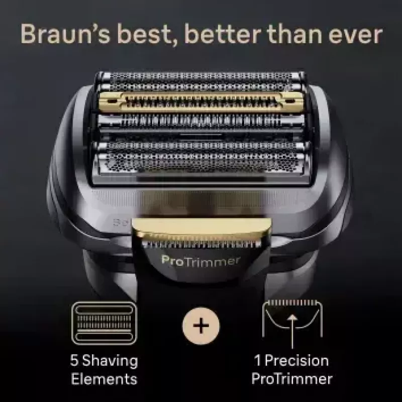Golarka Braun Series 9 Pro+ 9525s Wet & Dry foliowa Trymer Metaliczna