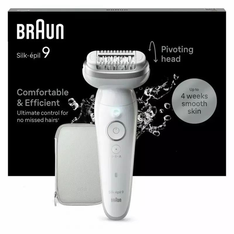 Epilator Braun Silk-épil 9 9-011 40 pęset Srebrny Biały
